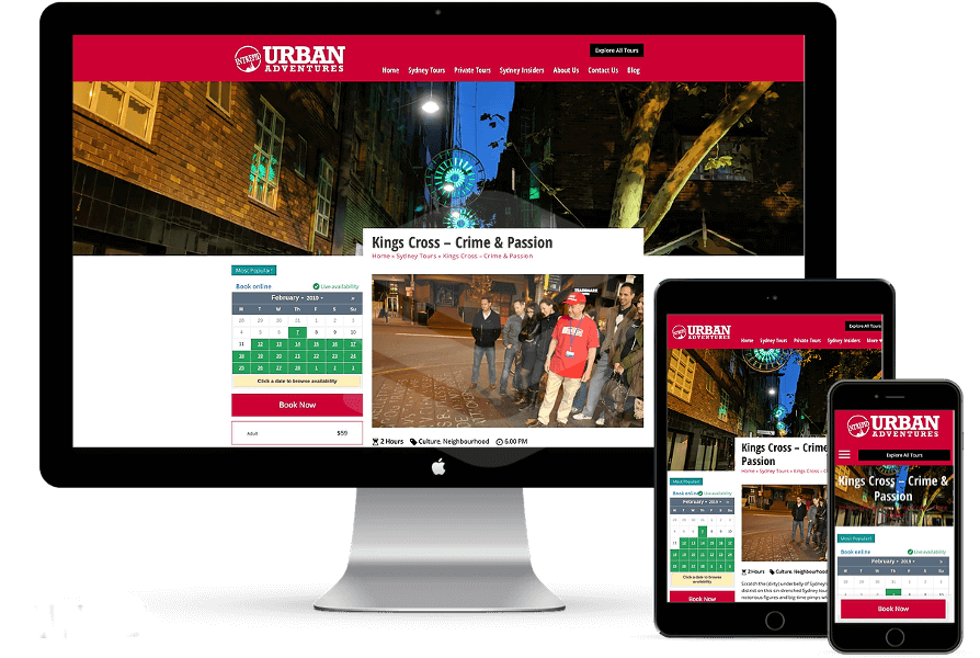 Screenshots of SUA website on various devices