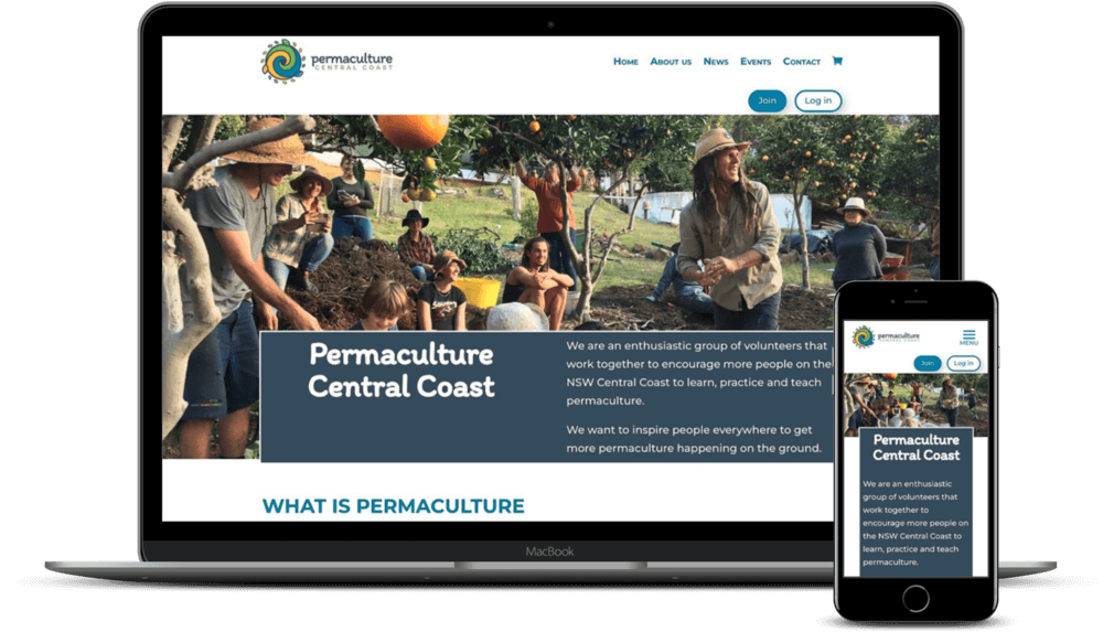 Mockup of the PCC website on a laptop and a smartphone